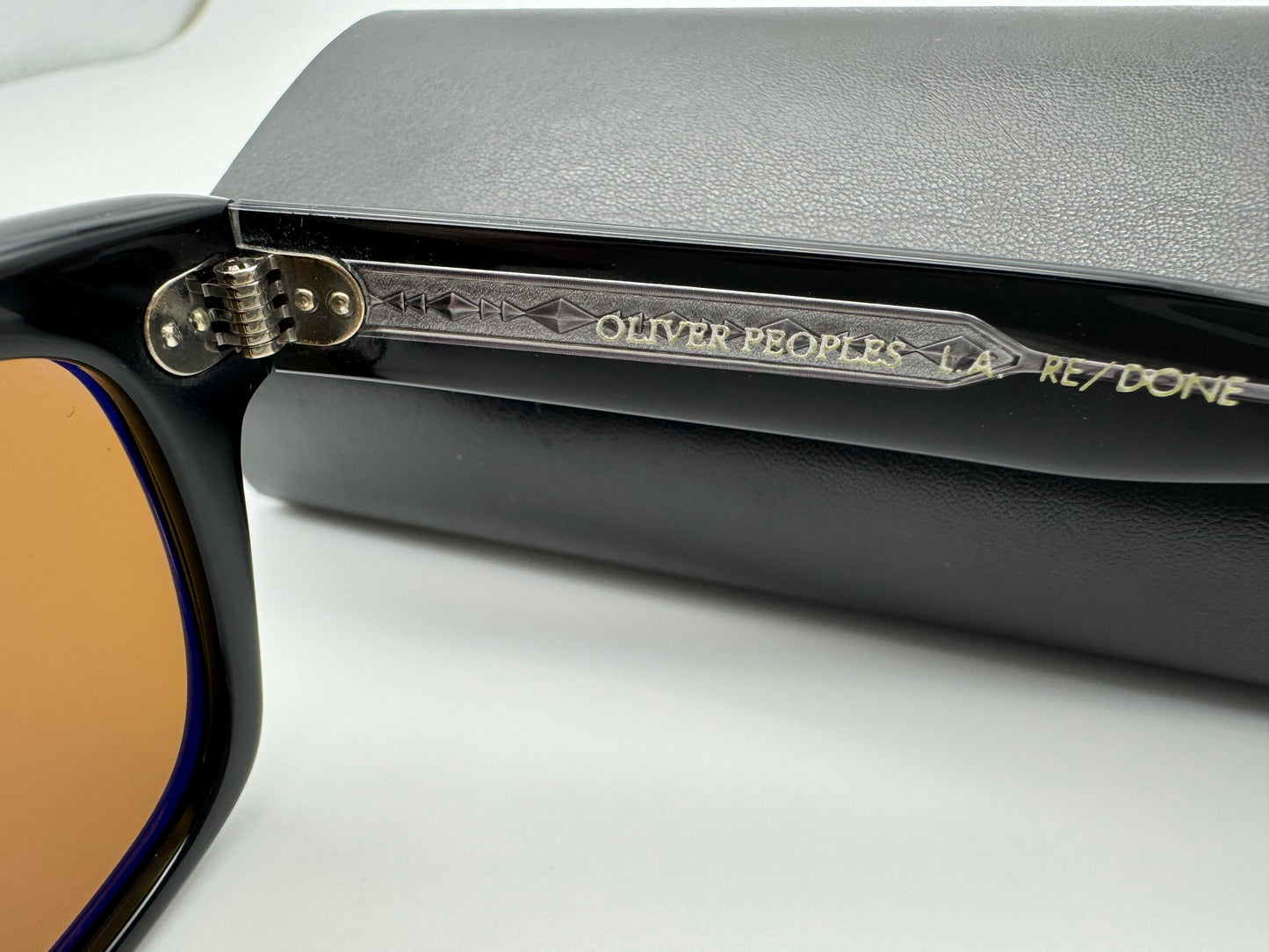 Oliver Peoples Re/Done Oliver Sun OV 5393 SU 51mm Black True Brown Glass Lens Limited Edition Preowned