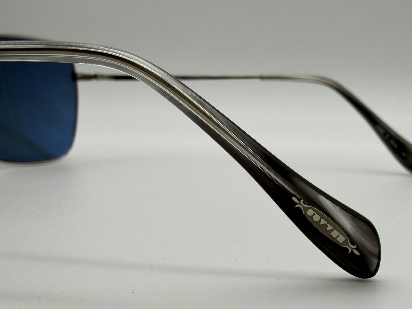 Oliver Peoples Patten 57mm OV 1060 5036 56 Silver / Blue Japan Preowned