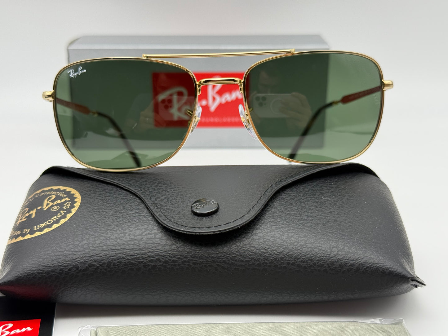 Ray-Ban RB 3755 59mm Gold / G-15 Glass 001/31 NEW