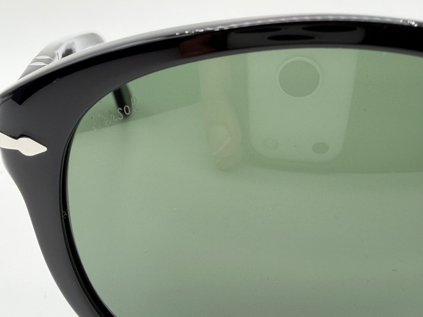 Persol PO 649 54mm Black / Green 95 / 31 Italy NEW