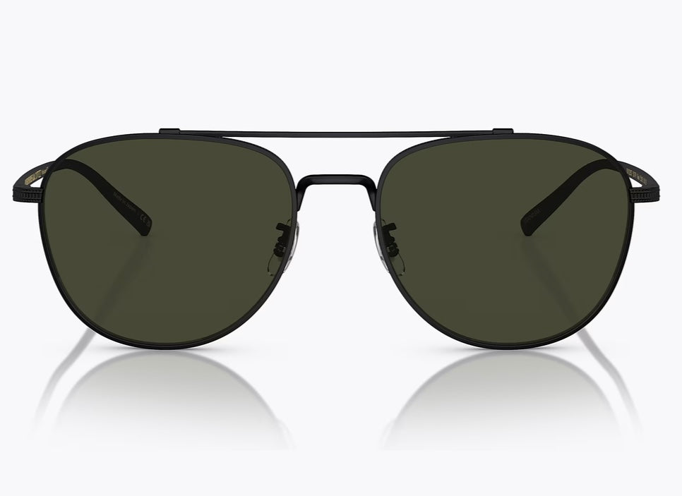 Oliver Peoples Rivetti 55mm Matte Black / G1-5 Polarized Glass Titanium OV 1335 ST 5017 - P1  Preowned