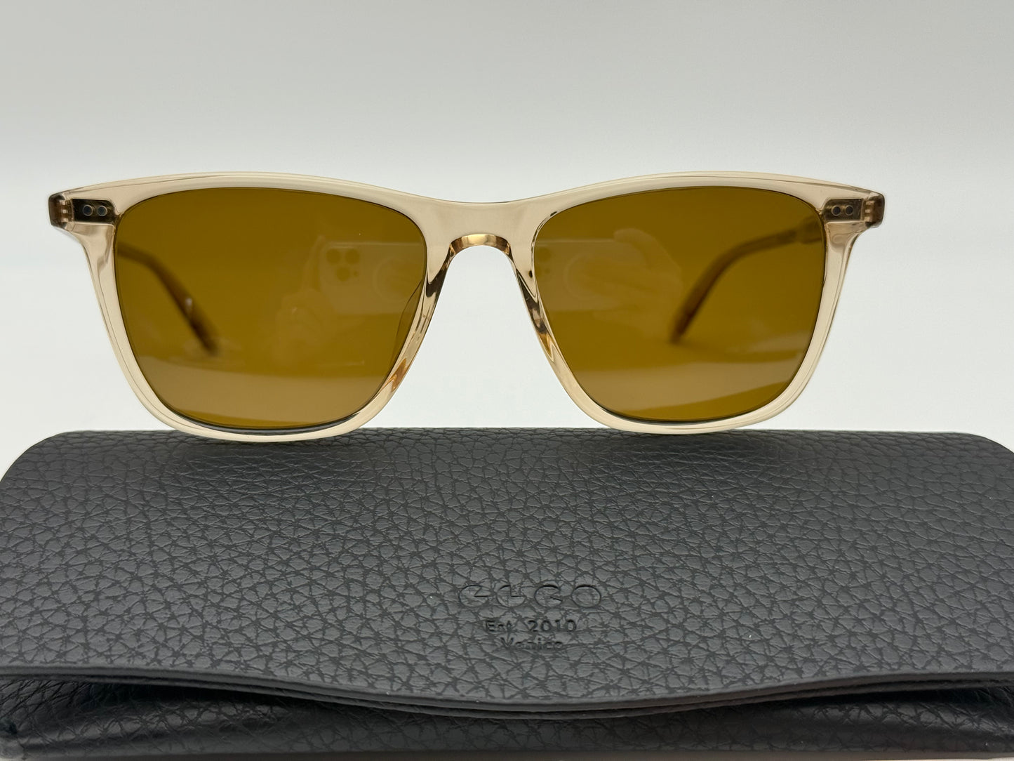 Garrett Leight Hayes Sun 52mm Brew / Pure Brown Polarized Glass Lens NEW