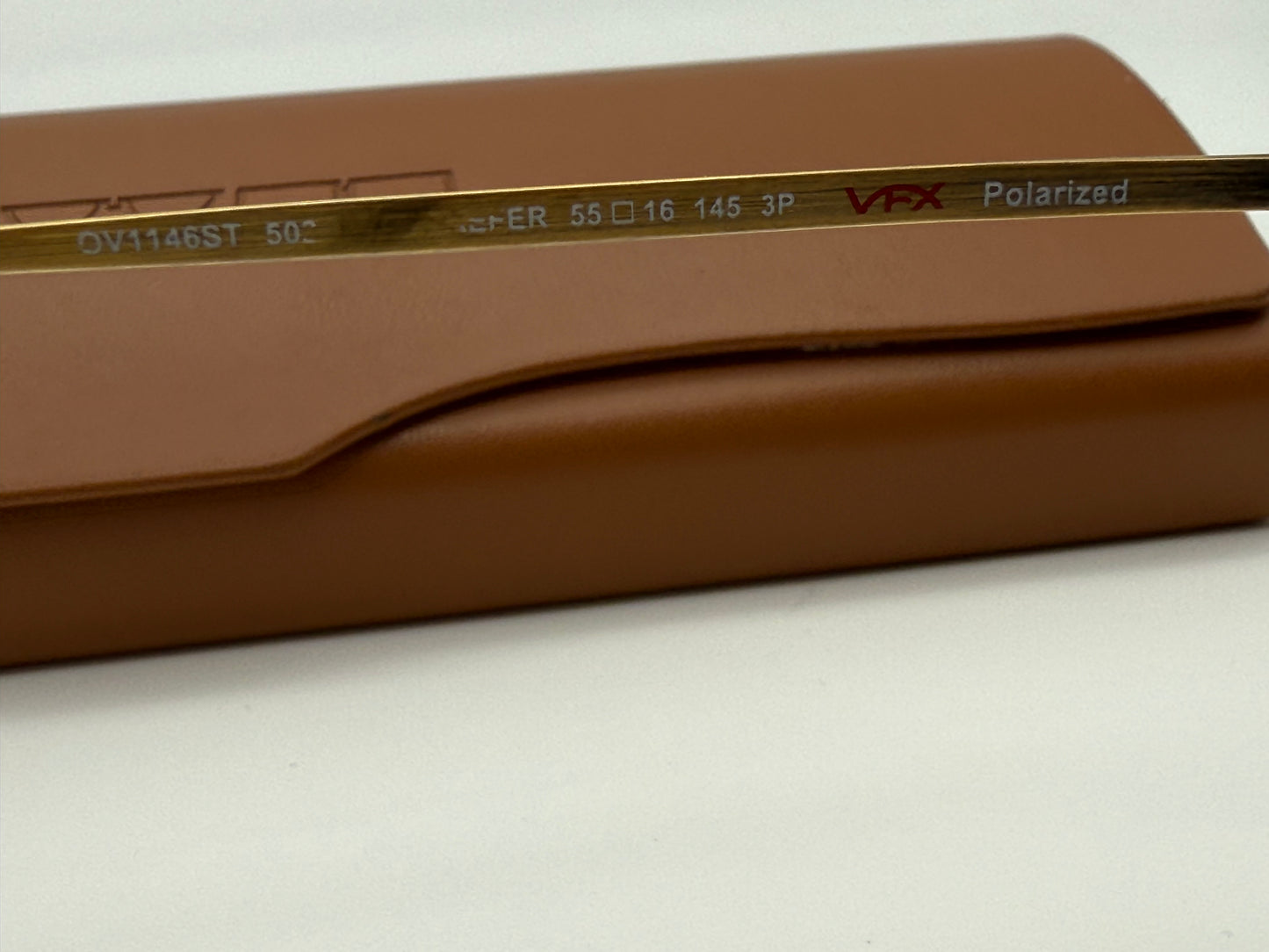 Oliver Peoples Shaefer VFX POLARIZED 55mm OV 1146 ST 5039/P1 Titanium Antique Gold Green PREOWNED