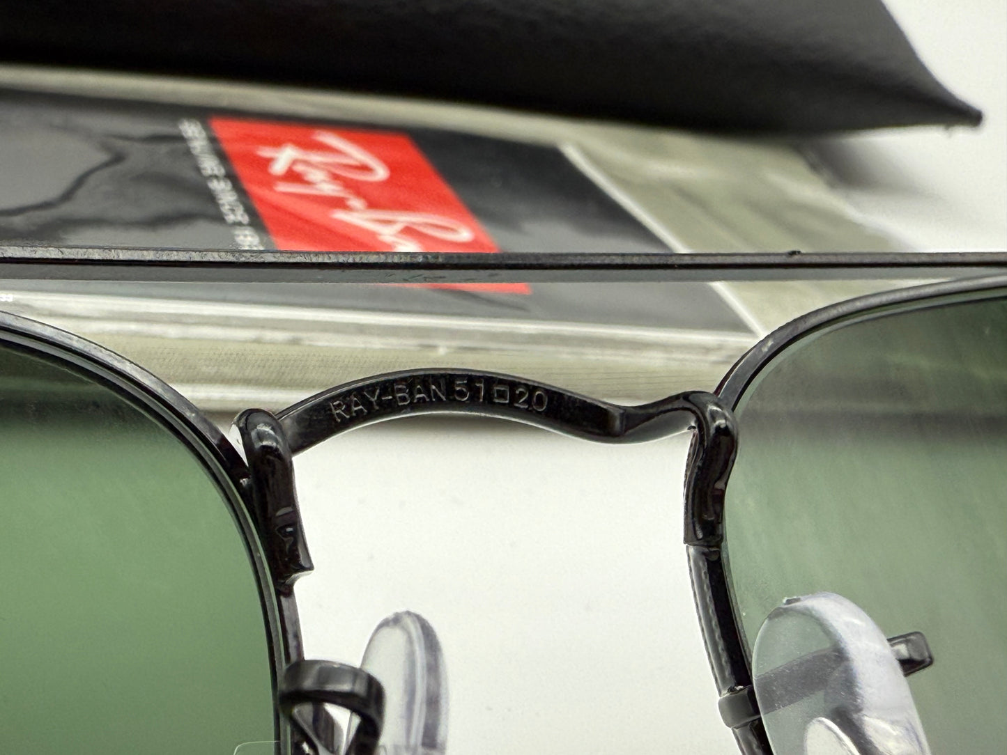 Ray-Ban RB 3557 51mm Black / G 15 Glass Lens Italy NEW