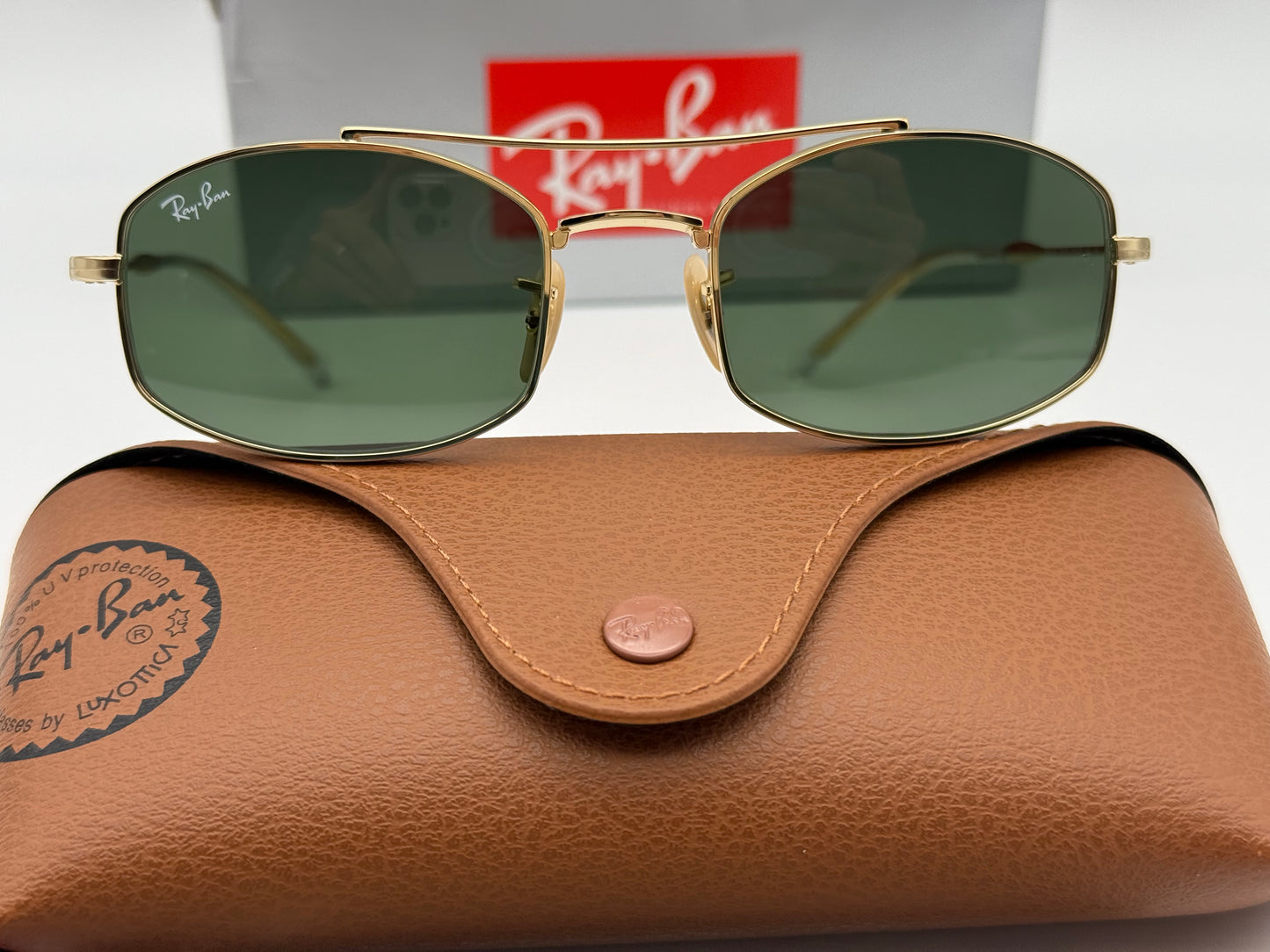 Ray Ban RB 3719 51mm Gold / G 15 Sunglasses NEW