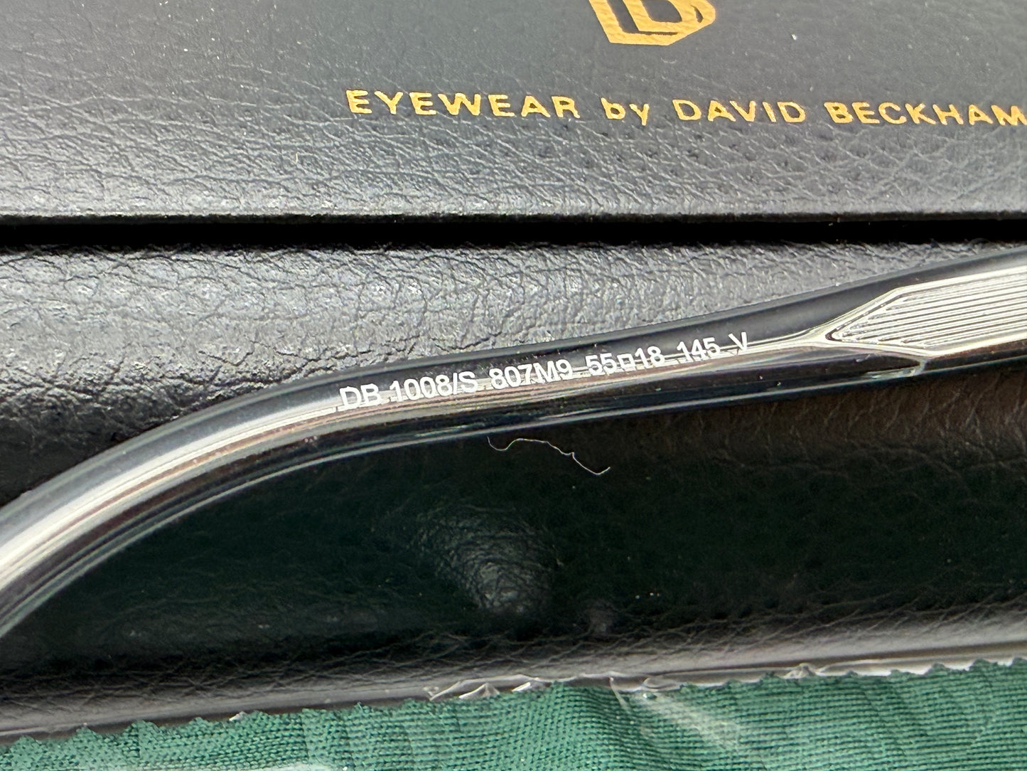 Eyewear by David Beckham DB 1008 55mm Black Polarized Pilot lens NEW