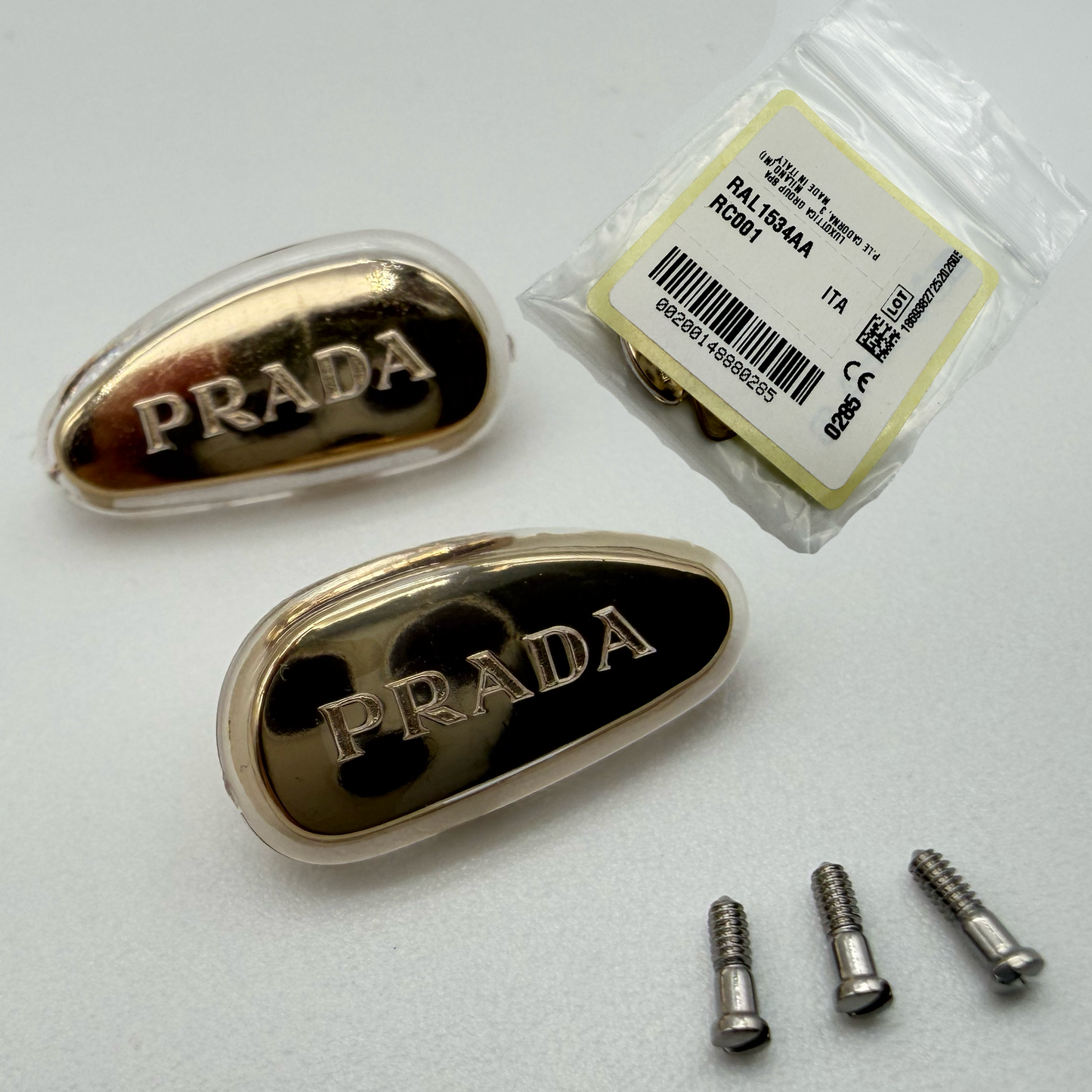 PRADA Nose Pads With Original Screws fits sunglasses and eyeglasses Rose Gold Authentic