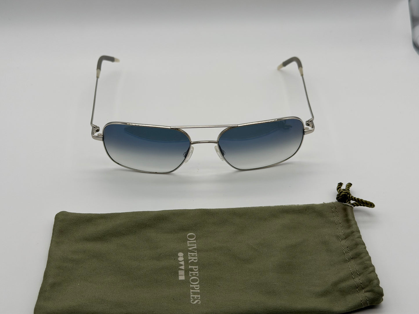 Oliver Peoples Clifton 58mm Blue Gradient VFX Photochromic / Silver OV 1150-S First Gen Japan Preowned
