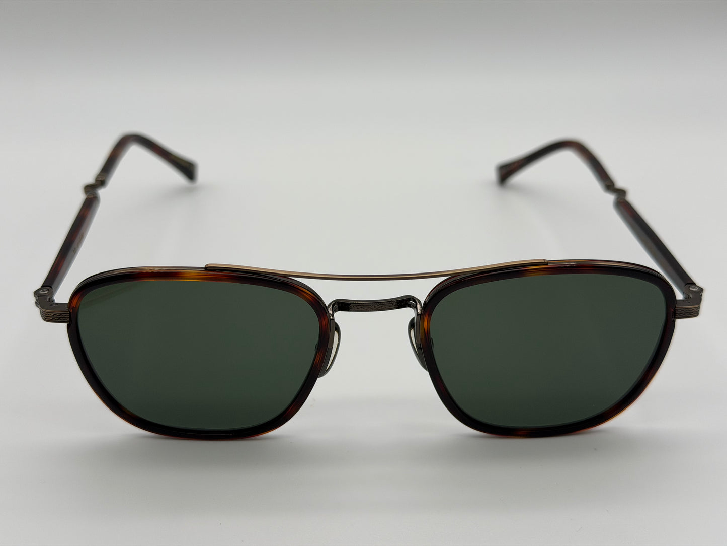 MR. LEIGHT PRICE S 49mm HONU Tortoise Titanium / GREEN Glass Japan NEW