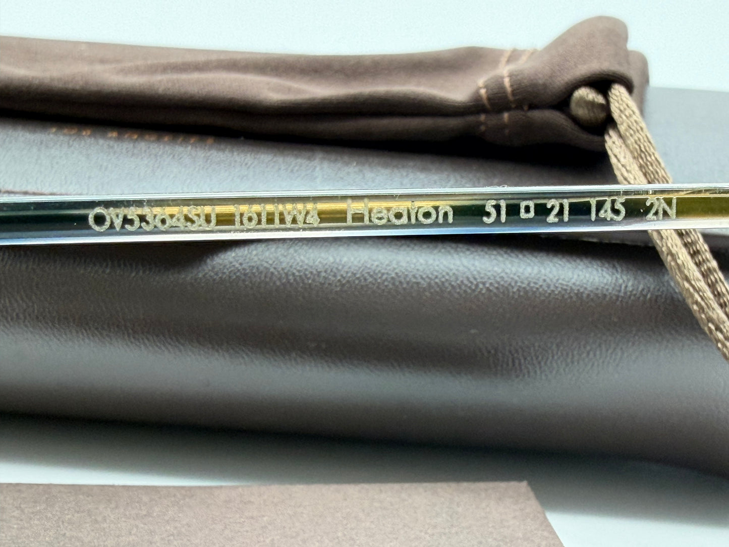 Oliver Peoples Heaton 51mm Blue Cocobolo / Amber Goldtone OV 5364 1611W4 Italy missing box