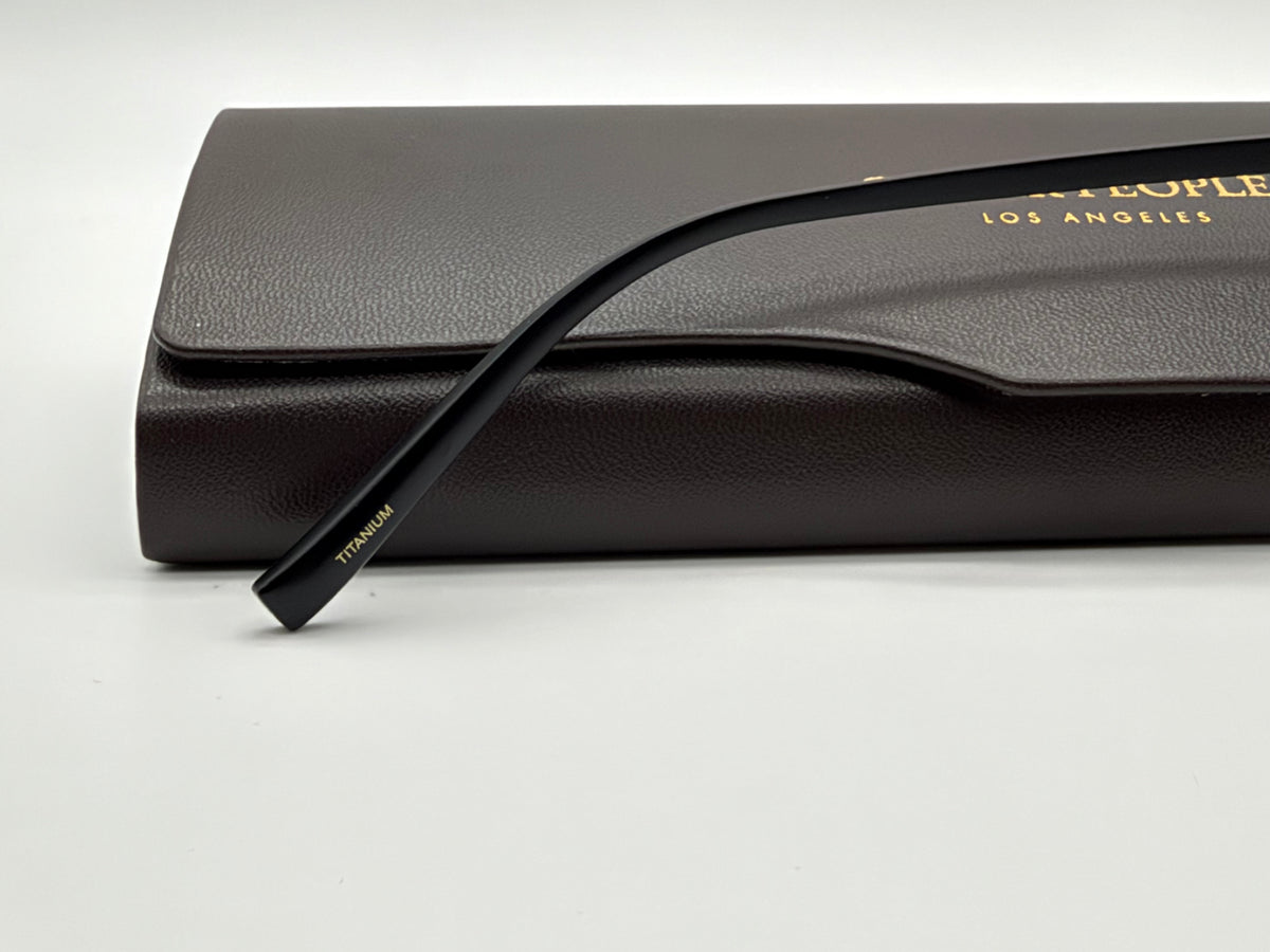 Oliver Peoples Rynn 49mm Matte Black Titanium  / Gray Goldtone OV1329ST 501739 Japan NEW