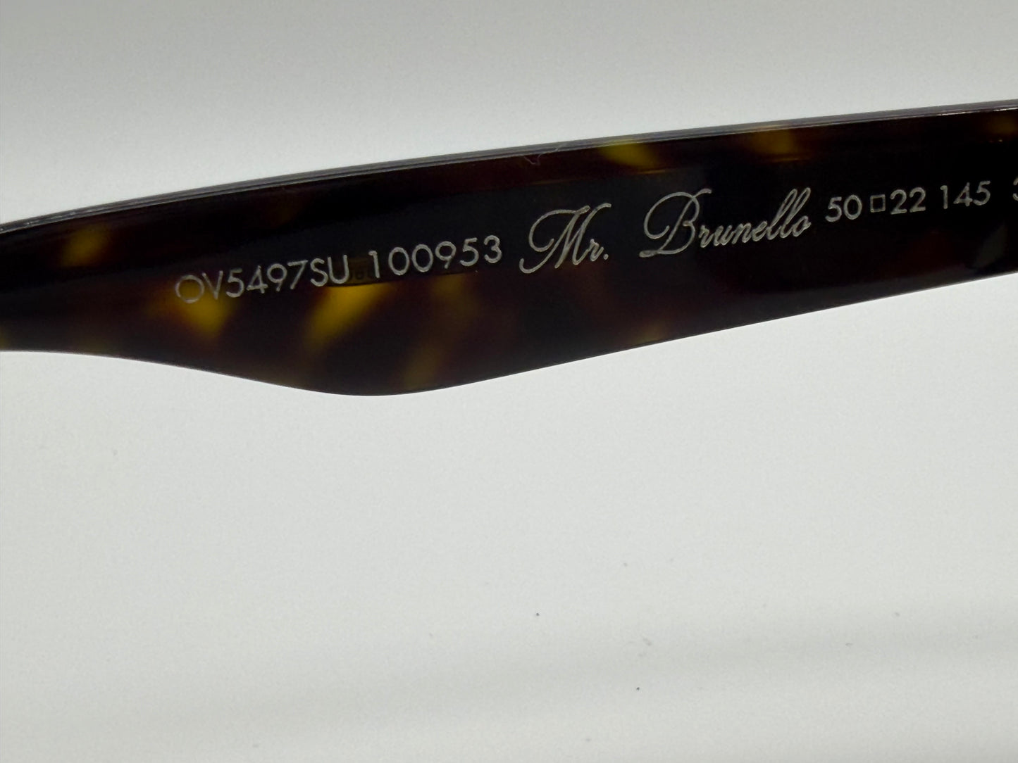 Oliver Peoples x Brunello Cucinelli Mr. Brunello 50mm OV 5497 SU Tortoise / Brown Glass 100953 Itlay Preowned