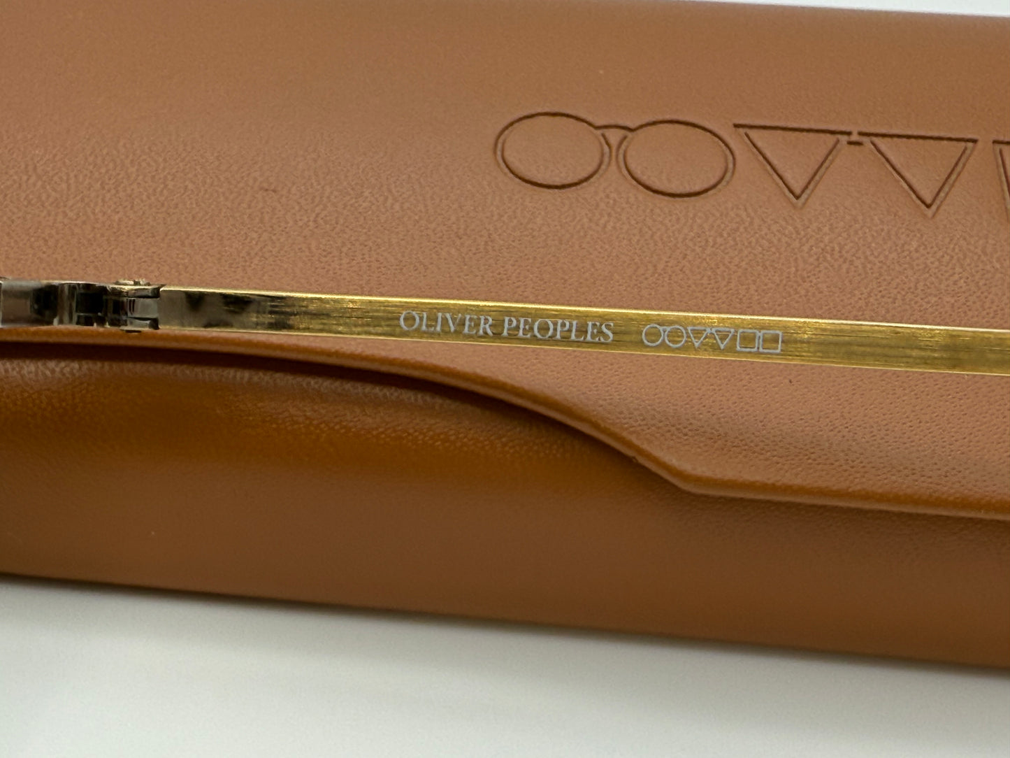 Oliver Peoples Shaefer VFX POLARIZED 55mm OV 1146 ST 5039/P1 Titanium Antique Gold Green PREOWNED