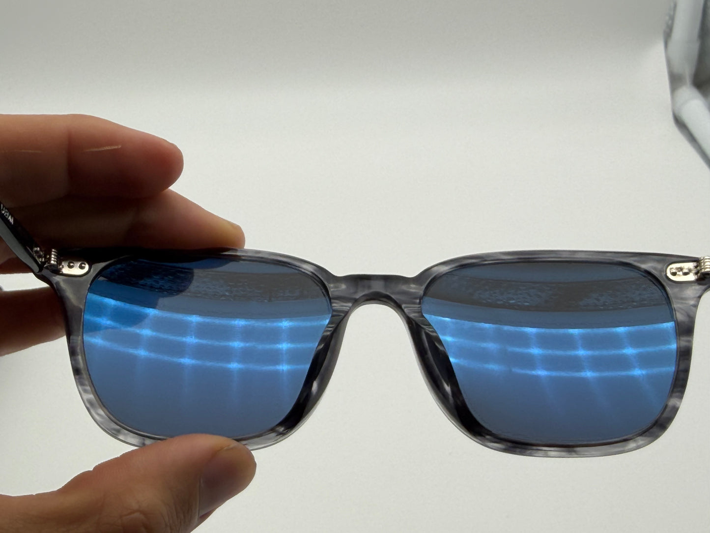 Oliver Peoples Laedin 52mm Drivers Blue Acetate / Carbon Gray Crystal OV 5614 Japan Missing box