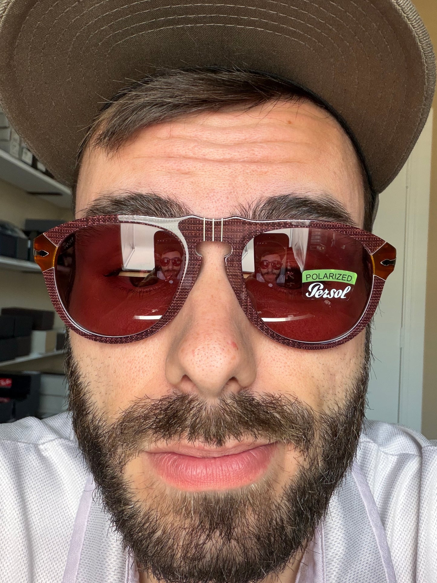 Persol PO 649 52mm 1092AK Bordeaux / Wine POLARIZED Itlay Open Box