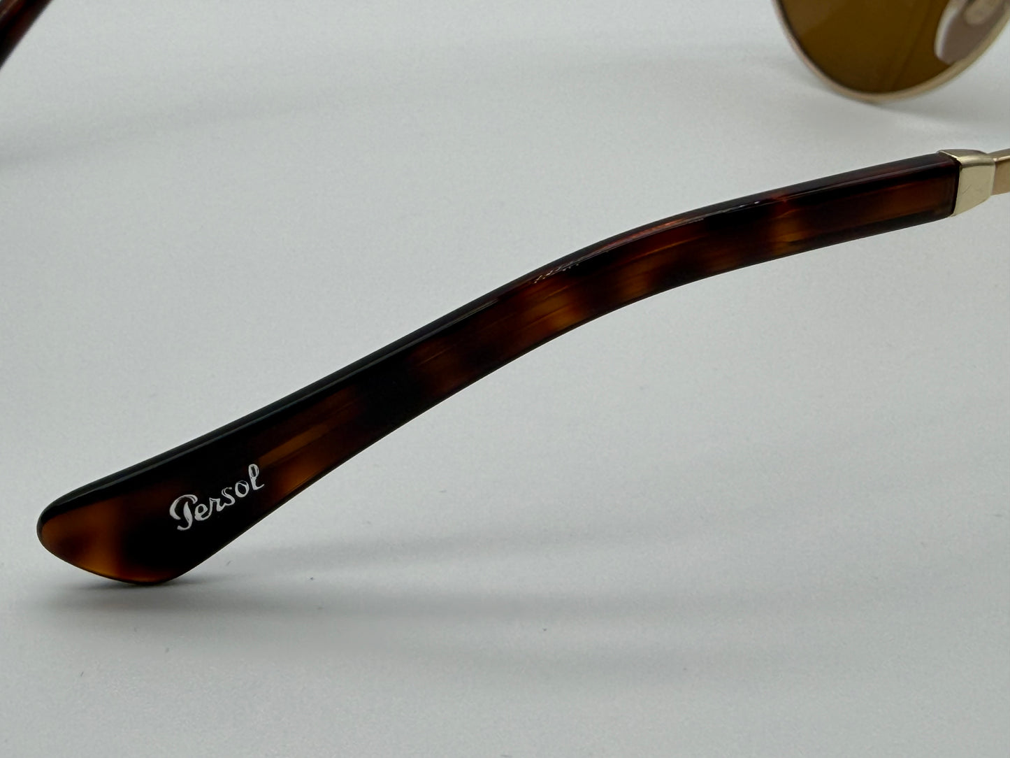Persol PO 2491 49mm 1142 33 Gold / Brown Crystal Itlay NEW