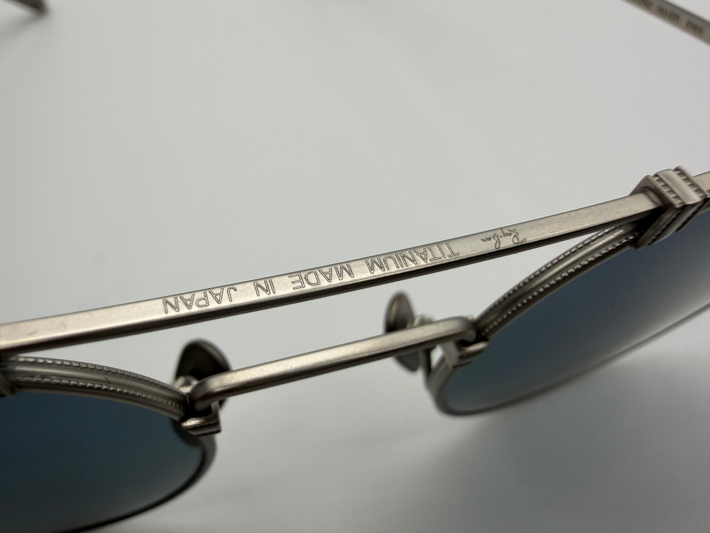Ray-Ban Round Double Bridge Titanium 50mm Demi Gloss Blue Mirror Gold RB 9165 Japan NEW