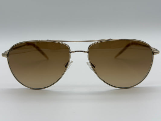 Oliver Peoples Benedict 57mm OV 1002S Gold/Chrome Amber VFX (5242/51) Sunglasses Vintage PREOWNED