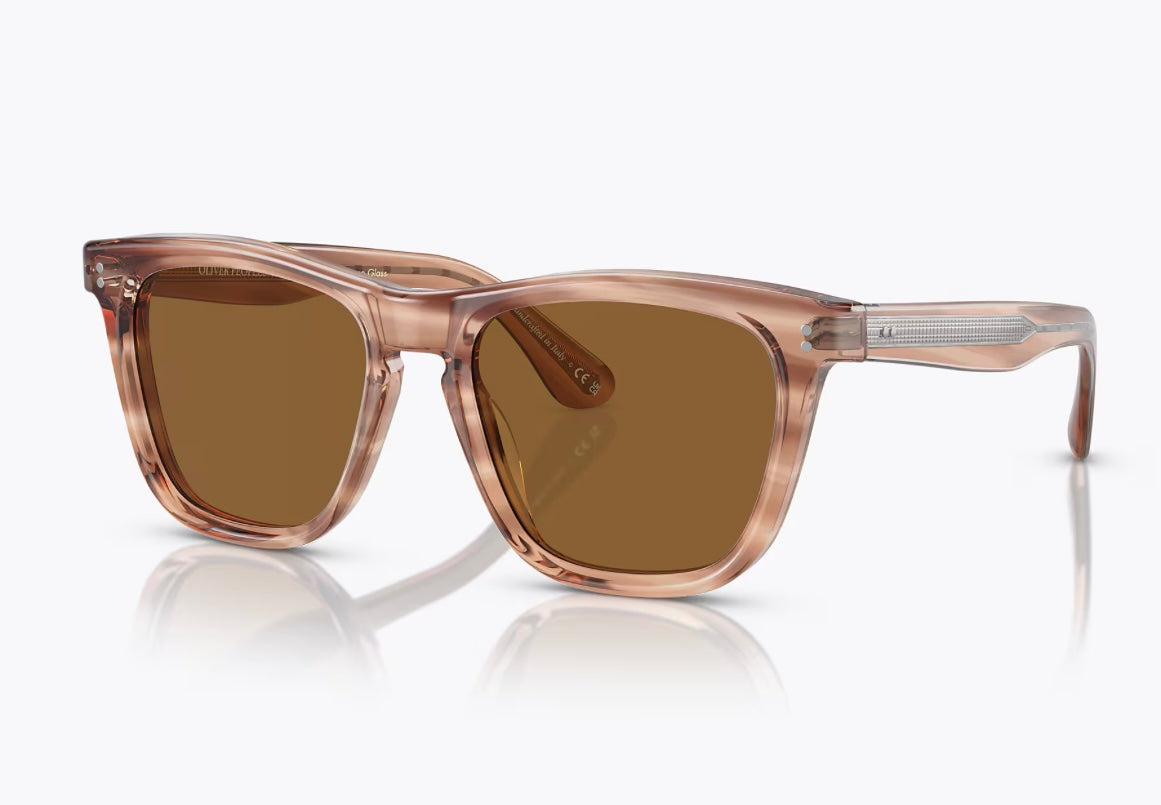 Oliver Peoples Lynes Sun 55mm Washed Sunstone / True Brown OV 5449 172652 Italy Preowned
