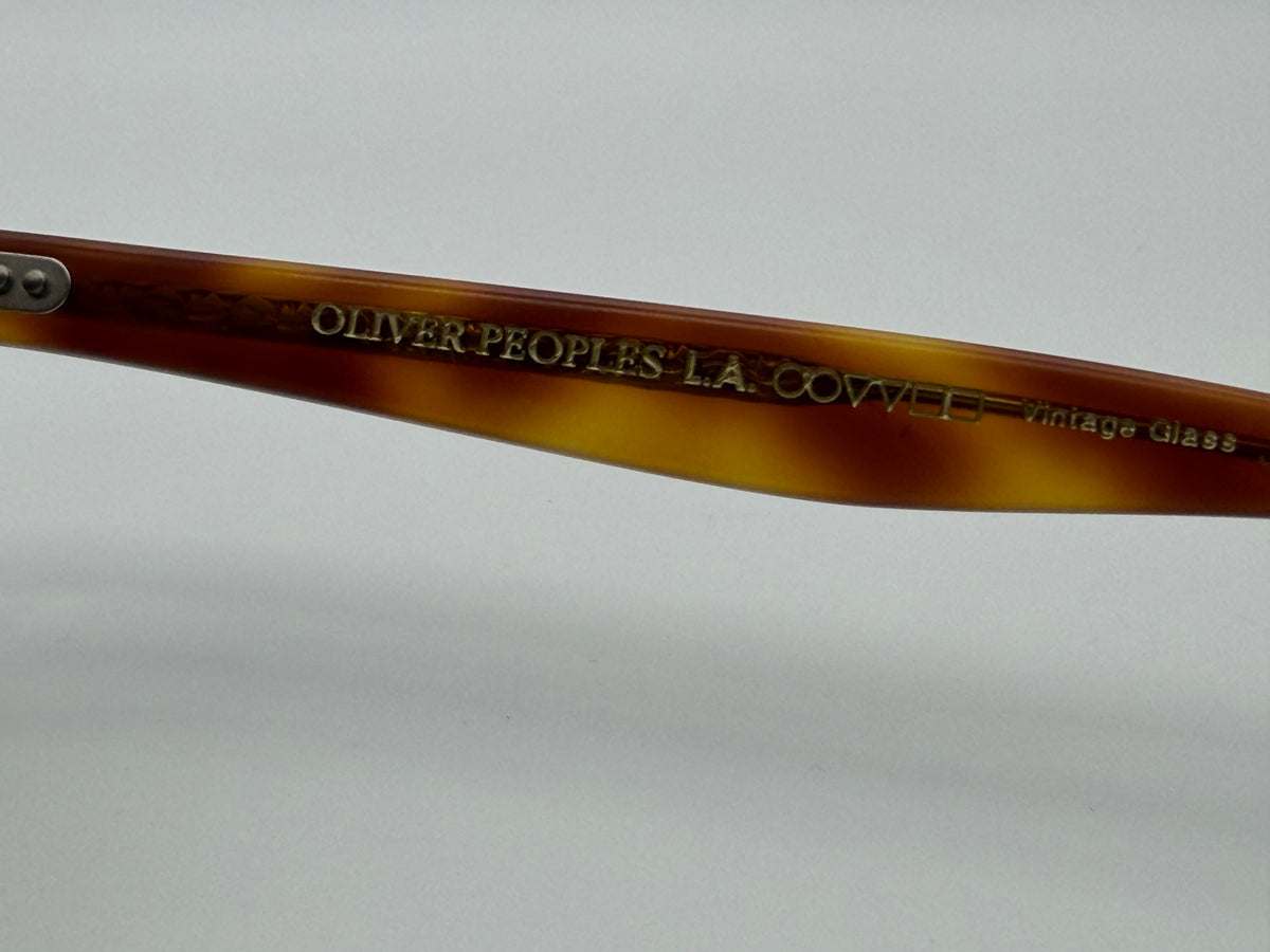 Oliver Peoples Desmon 50mm Matte Light Brown / Vibrant Green Sunglasses OV 5454 SU 14834E Italy Preowned