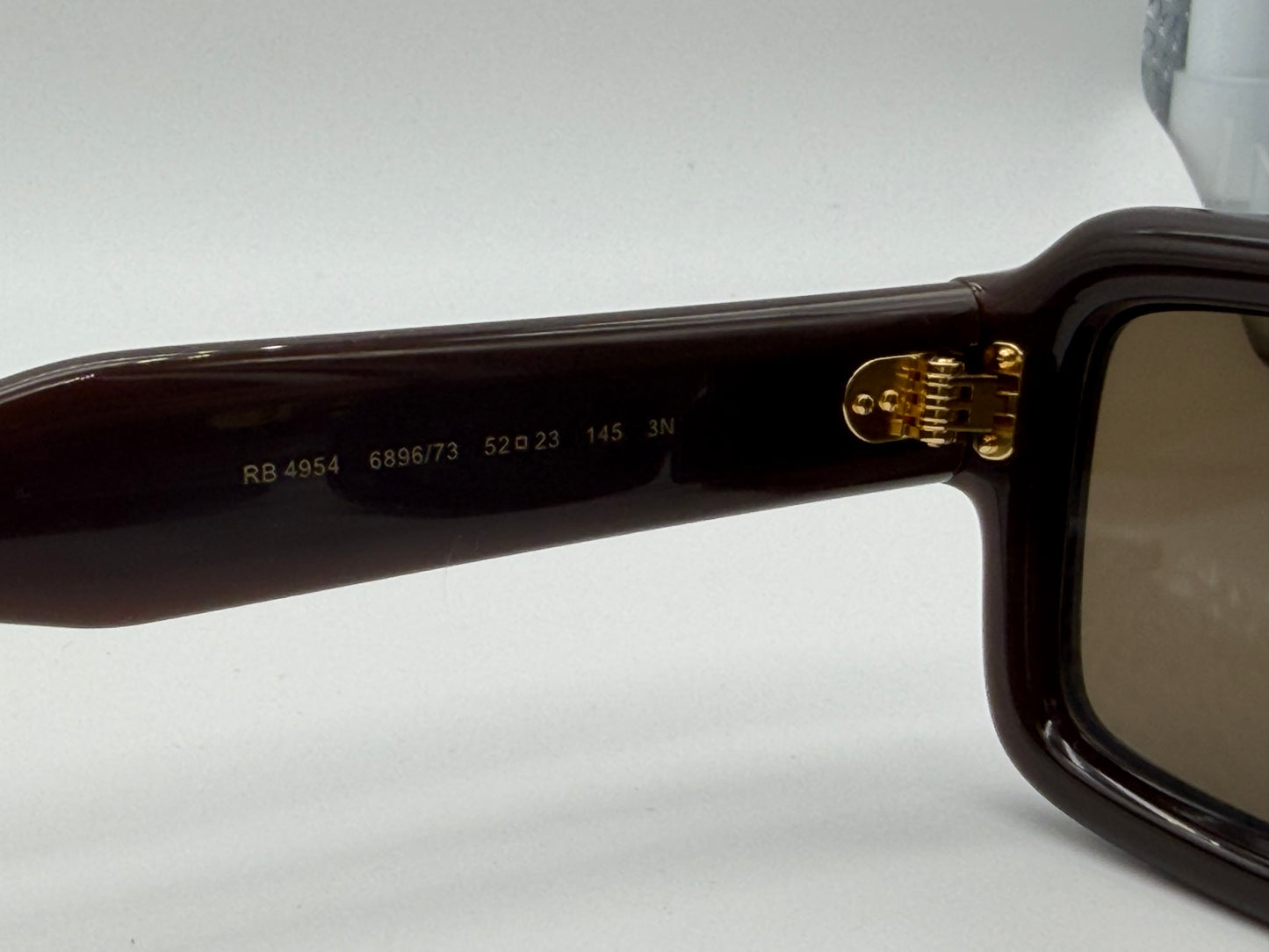 Ray-Ban FLACKO PUFFER 52mm  Polished Transparent Dark Brown / Dark Brown RB 4954 NEW