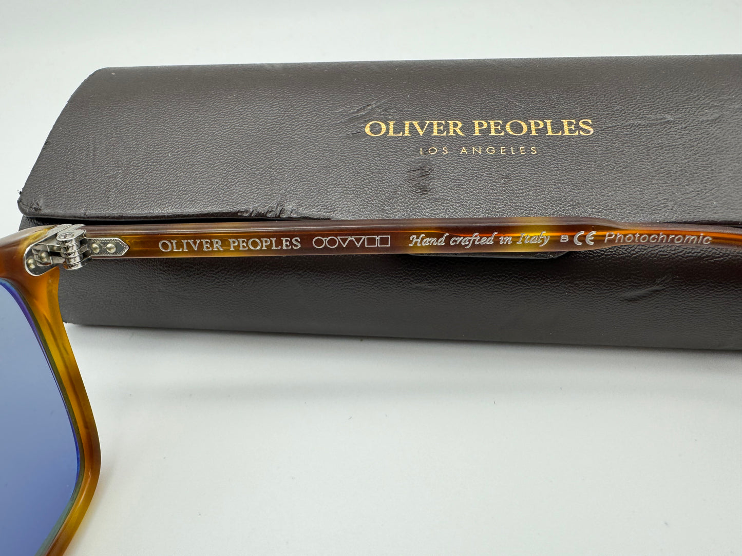 Oliver Peoples OPLL Sun 53mm OV5316SU 1483R8 Semi Matte Light Tortoise Photochromic Sunglasses Preowned