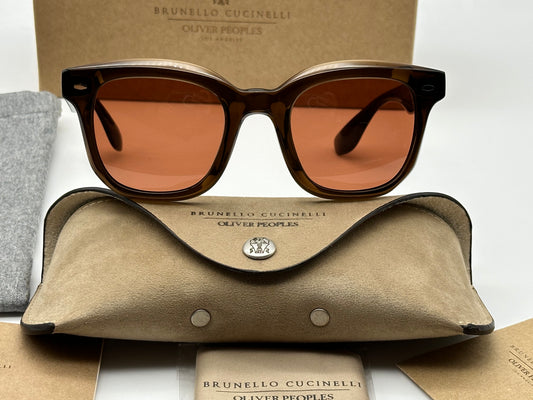 Oliver Peoples Filu' 50mm OV 5472SU 162553 Espresso/Persimmon Italy Sunglasses