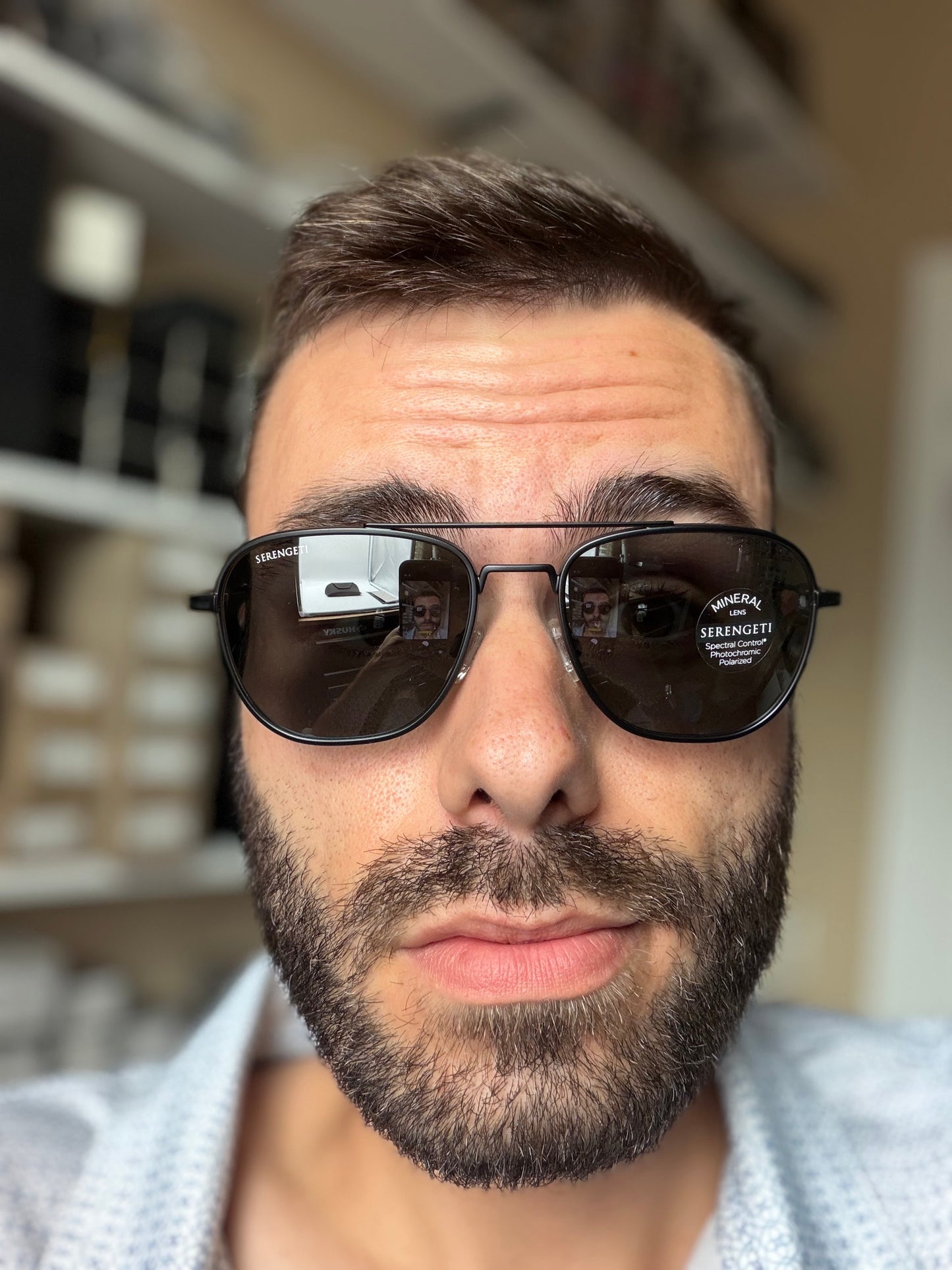 Serengeti Navigator 55mm Matte Black / Onyx Mineral Polarized Photochromic Italy NEW