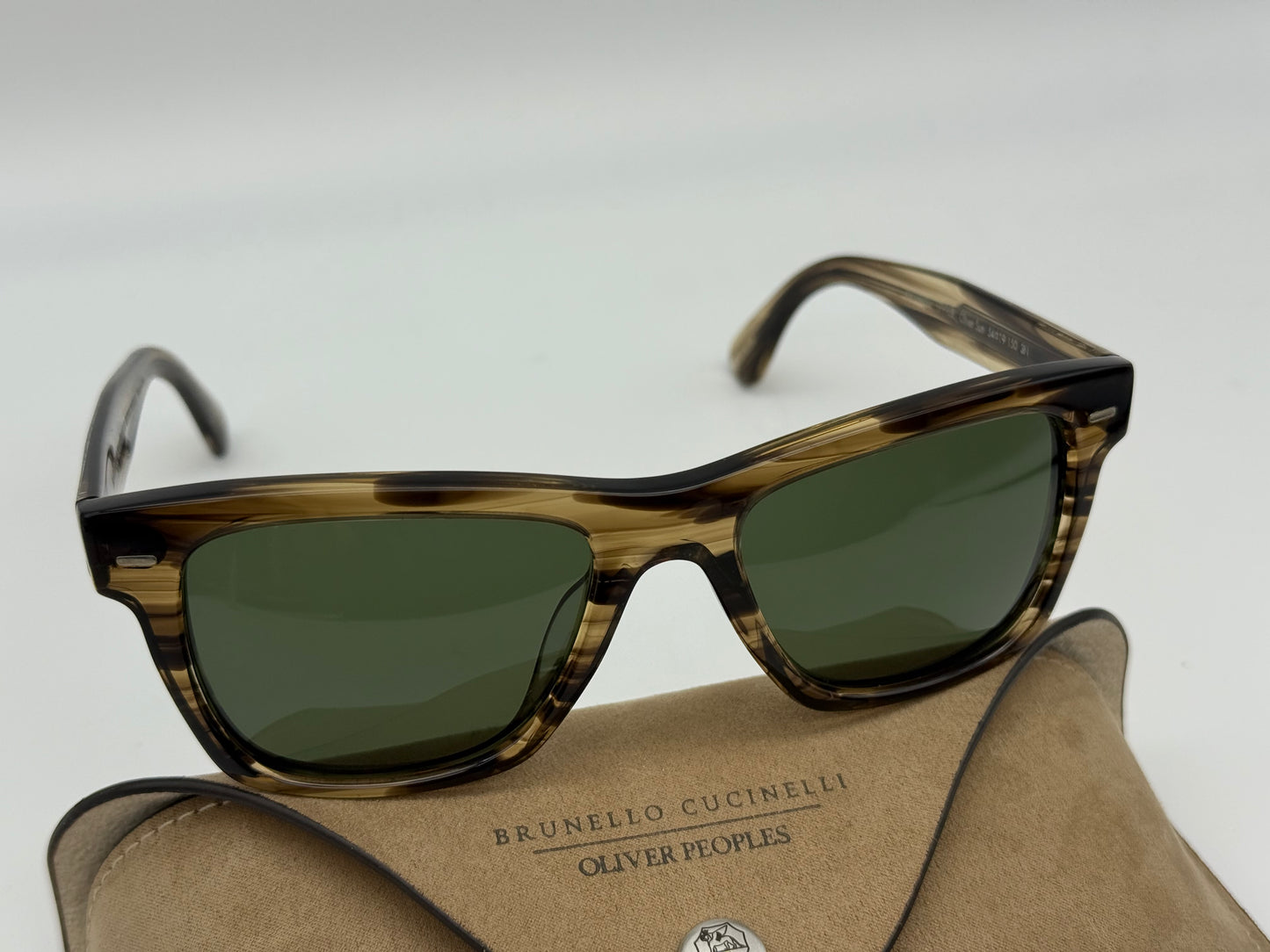Oliver Peoples Oliver Sun Exclusive Brunello Cucinelli 54mm Olive Smoke G15 OV5393su 171952 Preowned