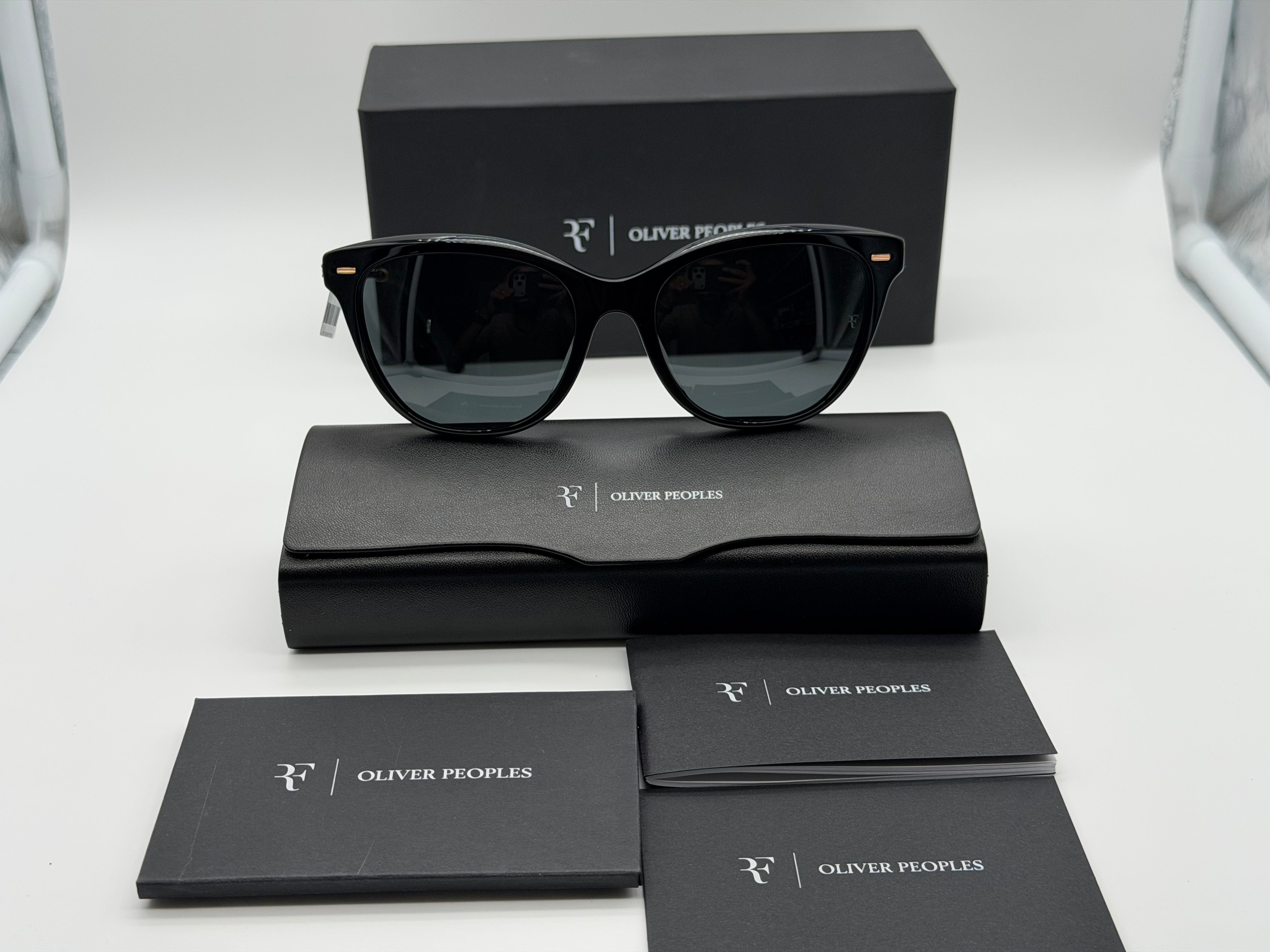 Oliver Peoples Mrs. Federer 55mm Black Acetate / Dark Slate Nxt OV