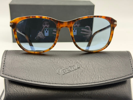 Persol PO 1935s 53mm Caffe / Light Blue Italy NEW