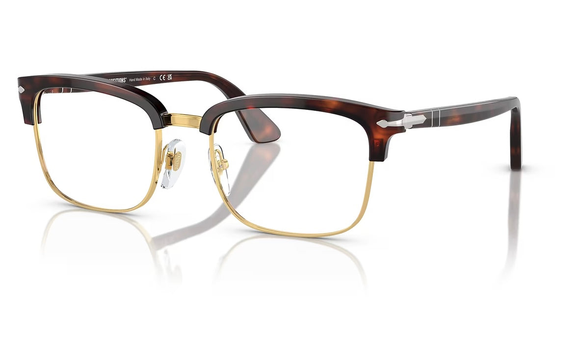 Persol PO 3327S 54mm Transitions Havana / Green 24 / GJ Italy NEW