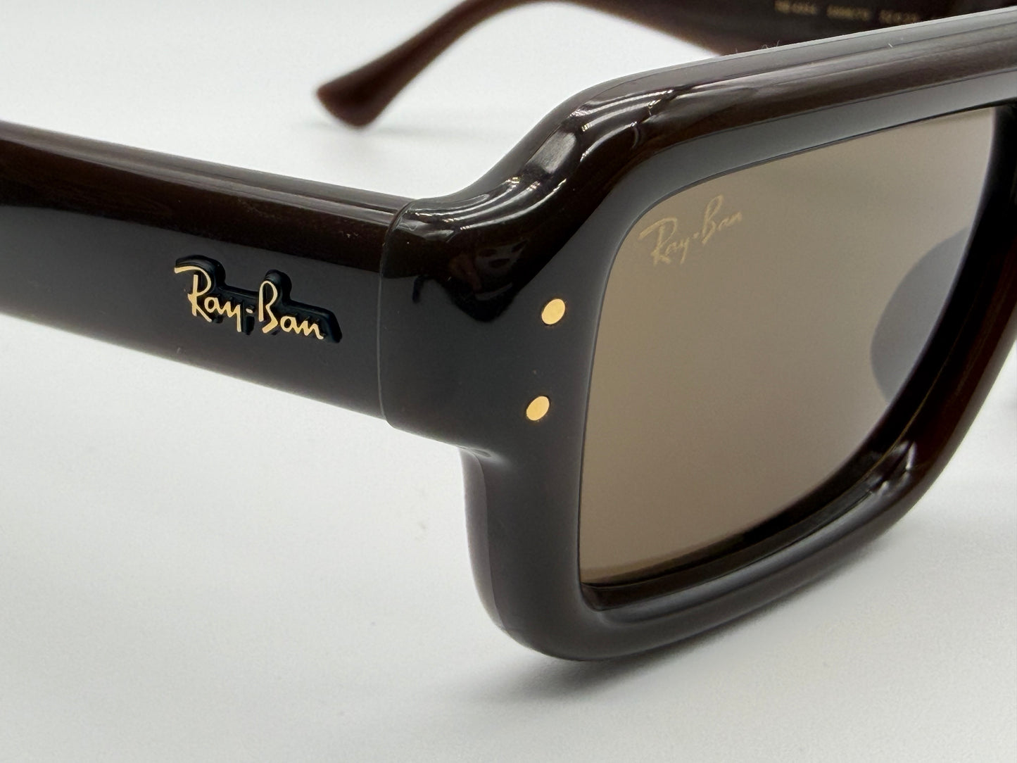Ray-Ban FLACKO PUFFER 52mm  Polished Transparent Dark Brown / Dark Brown RB 4954 NEW