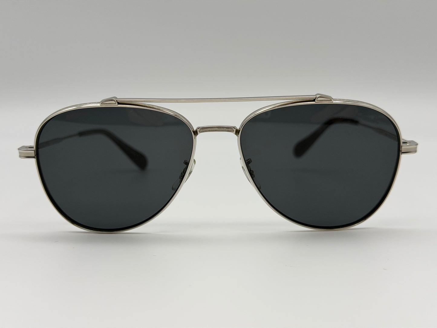 Oliver Peoples RIKSON 56mm OV 1266ST Silver Gray Titanium 503687 Japan Preowned