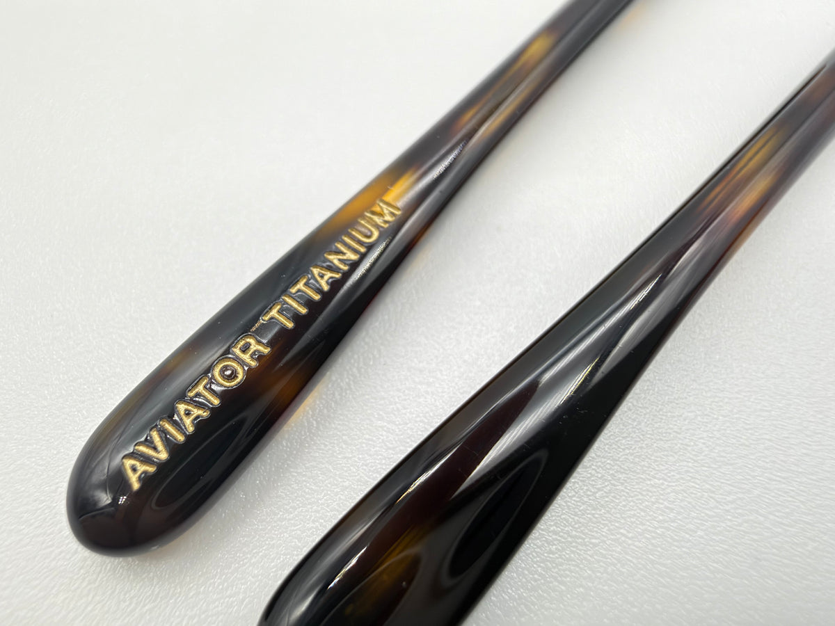 Ray-Ban Aviator II Titanium RB 8225 Acetate OEM Temple Tips Tortoise NEW