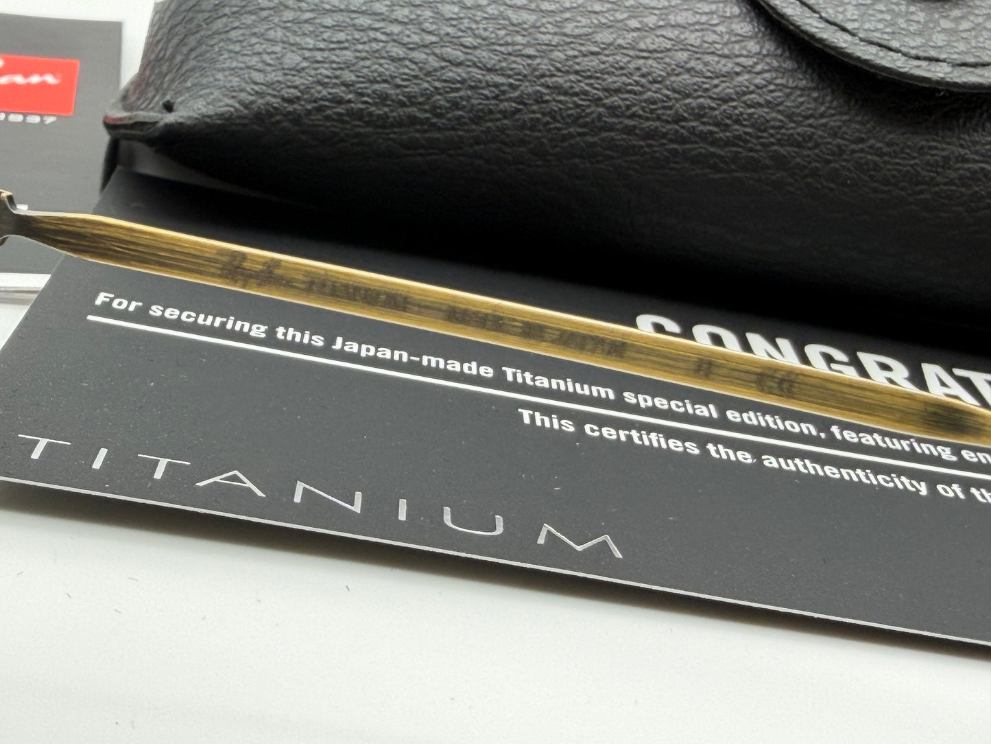 Ray-Ban Round Double Bridge Titanium 50mm Antique Gold / Gray RB 8147 913757 Japan NEW