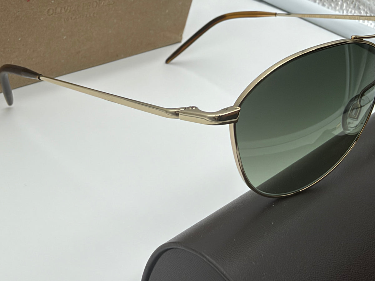 Oliver Peoples Aero II Gold / G 15 Gradient OV 1358S 5035 BH Italy NEW