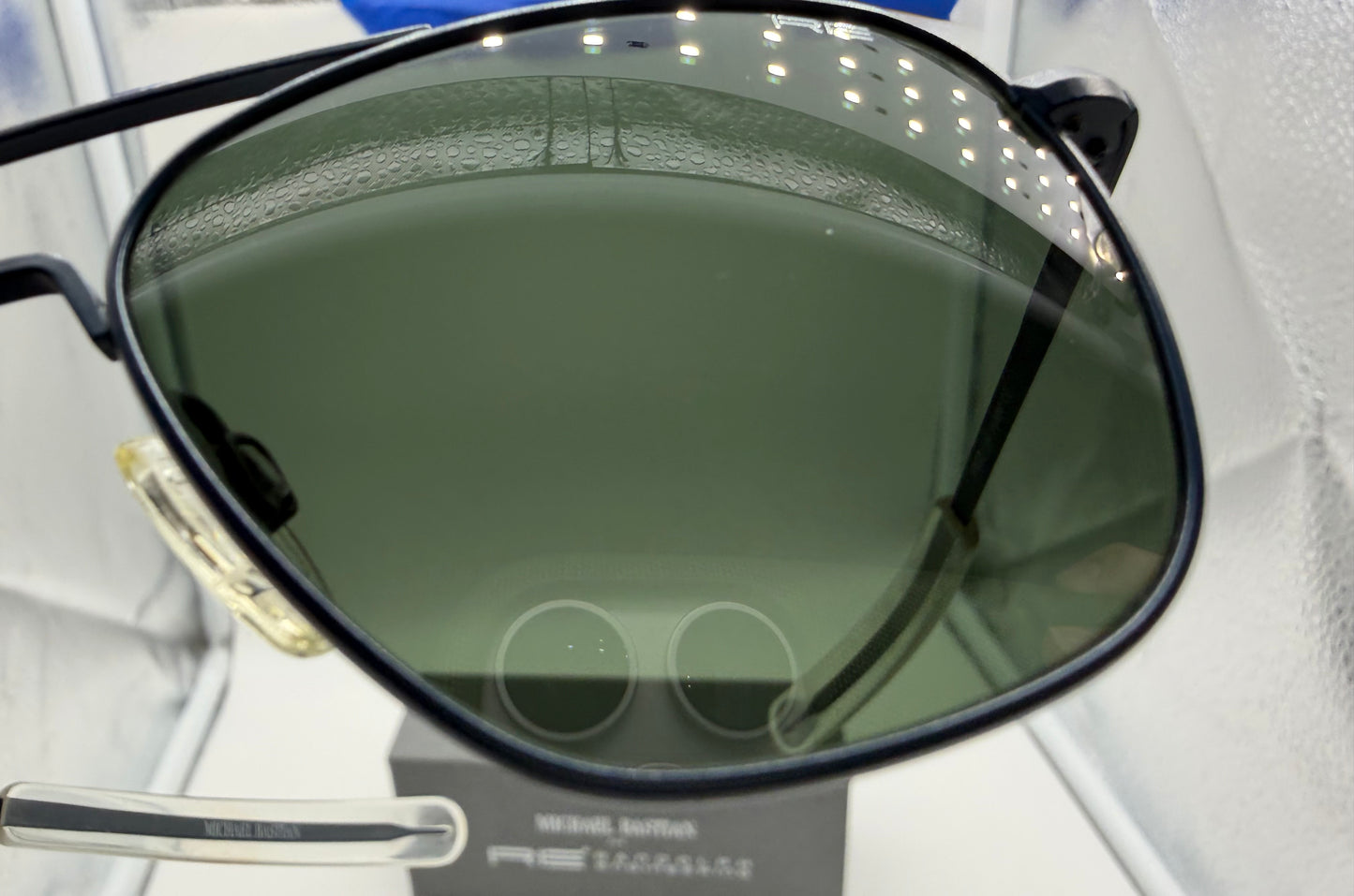 Randolph Engineering  x Michael Bastian Aviator 52mm Rare Navy Blue Frames AGX Glass None Polar Lens Preowned