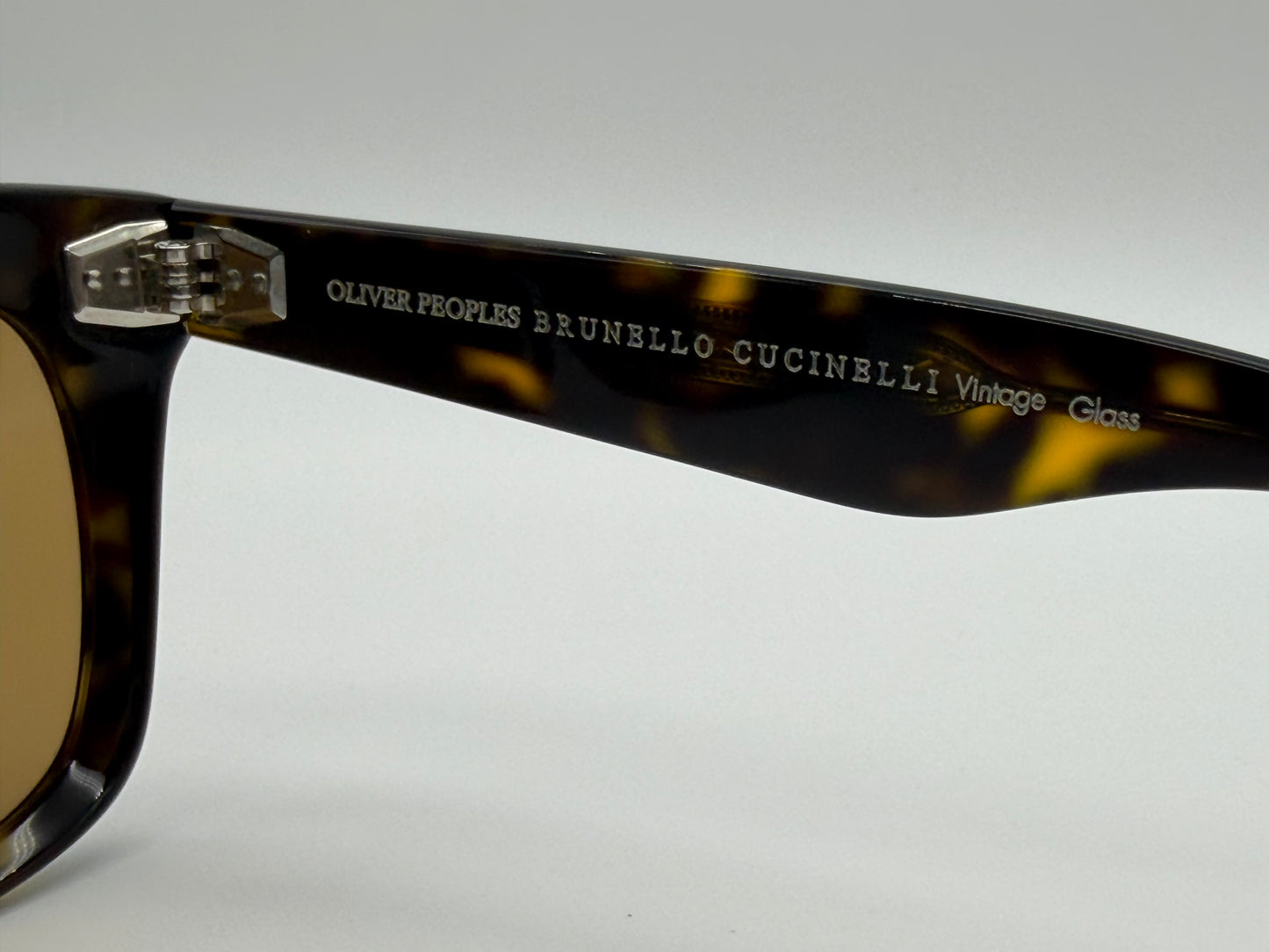 Oliver Peoples x Brunello Cucinelli Mr. Brunello 50mm OV 5497 SU Tortoise / Brown Glass 100953 Itlay Preowned