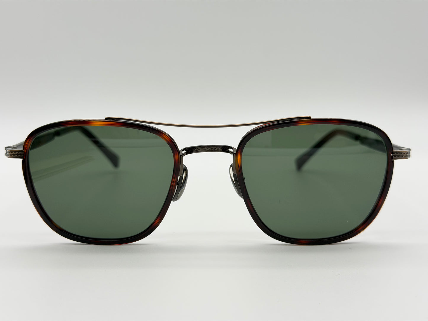 MR. LEIGHT PRICE S 49mm HONU Tortoise Titanium / GREEN Glass Japan NEW