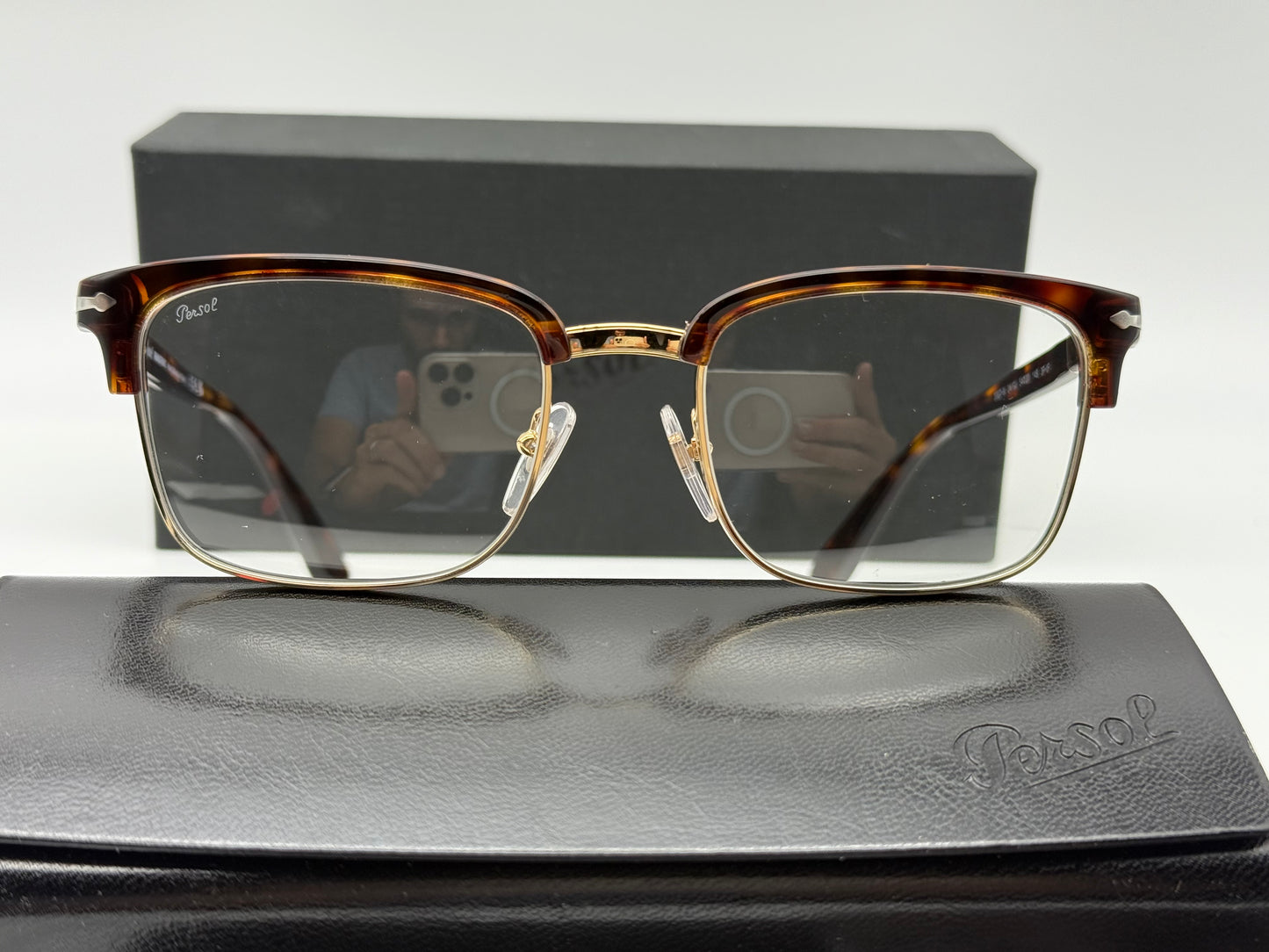 Persol PO 3327S 54mm Transitions Havana / Green 24 / GJ Italy NEW