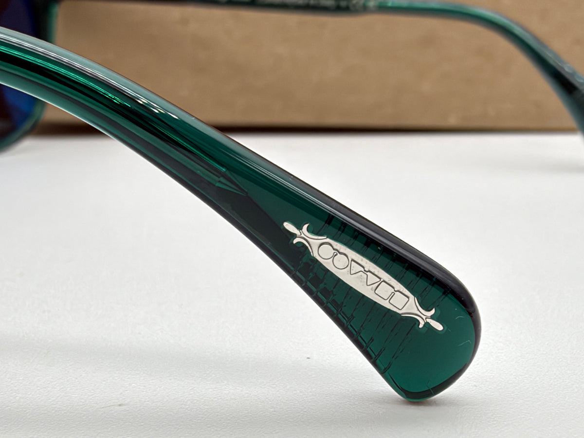 Oliver Peoples Finley ESQ. SUN 51mm Translucent Dark Teal / Carbon Gray Crystal OV 5298SU 1763R5 Italy NEW