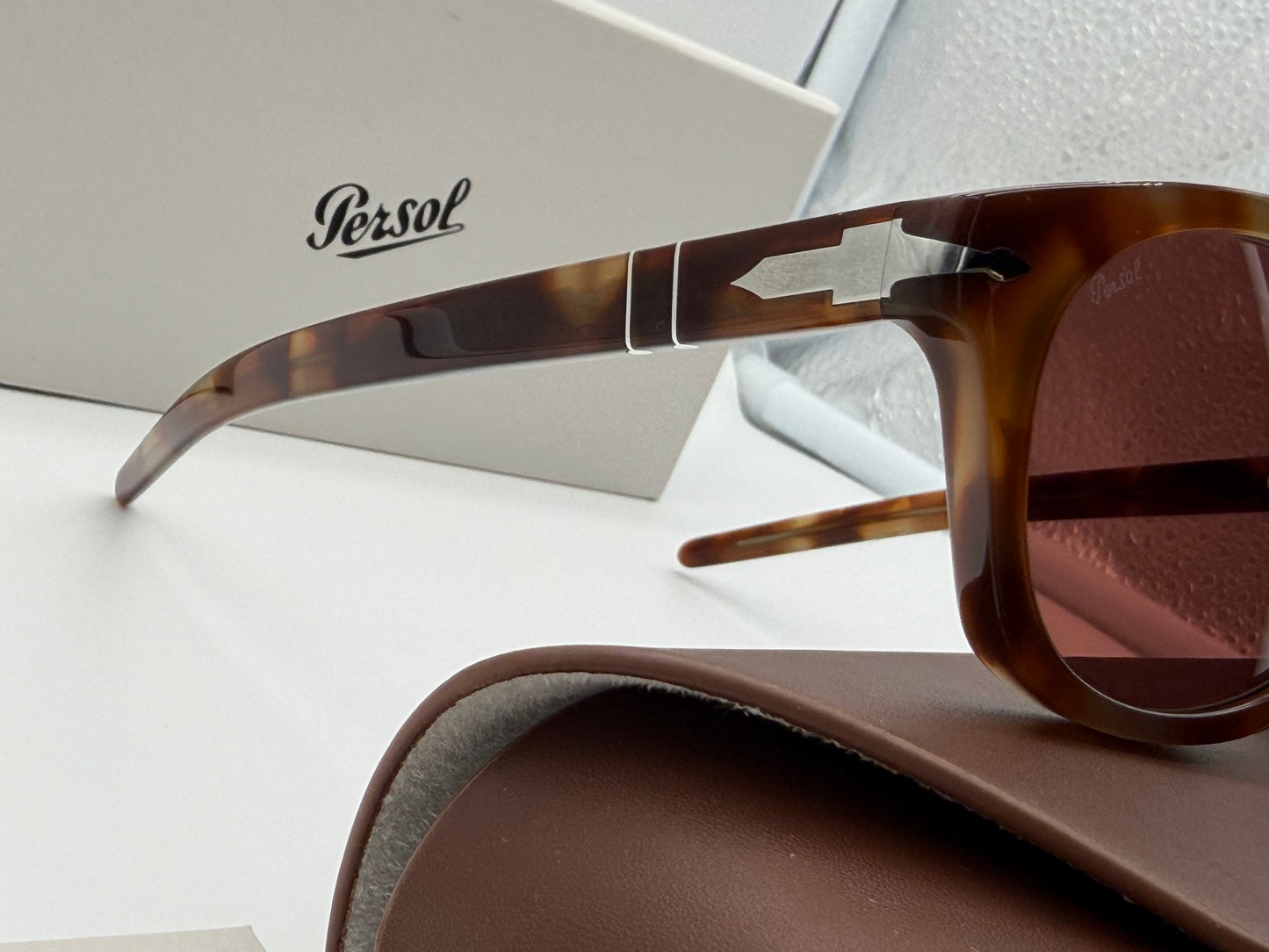 Persol & Cassina PO 3401S 53mm Light Havana / Terracotta Brown 1246H2 Itlay NEW