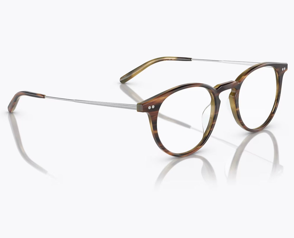 Oliver Peoples Ryerson 47mm Amaretto / Stripped Honey Demo Lens eyeglasses Italy NEW
