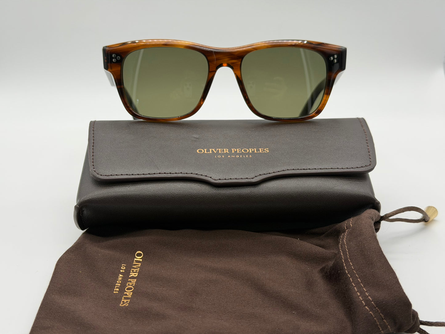 Oliver Peoples Birell Sun 52mm Tuscany Tortoise/ G-15 OV 5524 Itlay distressed