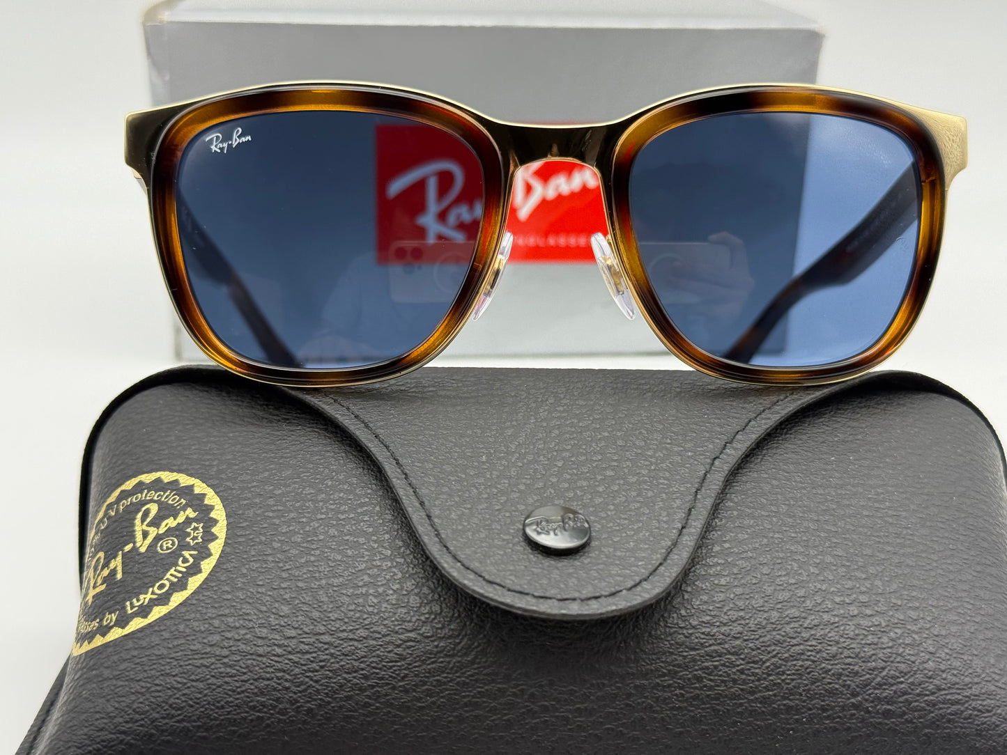 Ray-Ban Clyed RB 3709 53mm Havana Gold / Dark Blue 001 / 80 NEW