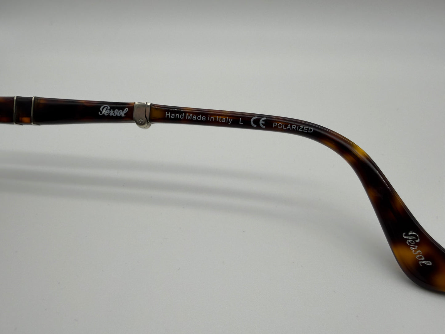 Persol PO 3028 52mm Folding Havana / Brown Polarized 24 / 57 Italy Preowned