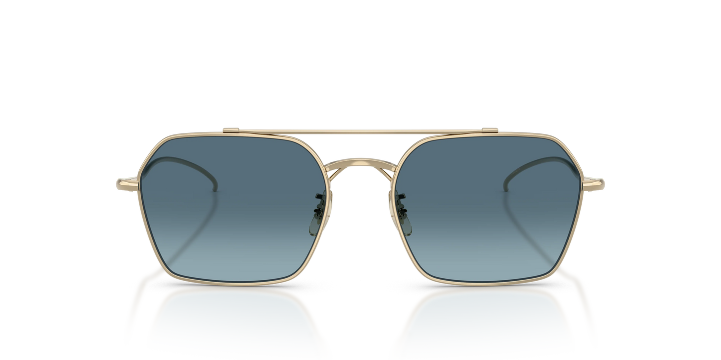 Oliver Peoples TK-15 53mm Gold Titanium / Marine Gradient Crystal Lens Japan Missing Box