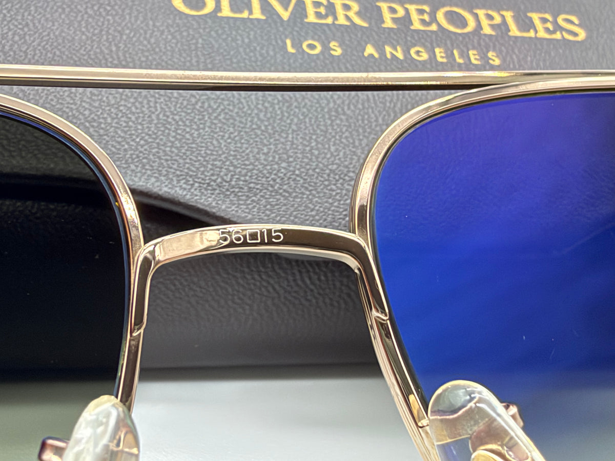 Oliver Peoples Dresner 56mm Gold Titanium / G-15 Gradient Crystal OV1320ST 5292 BH Japan NEW