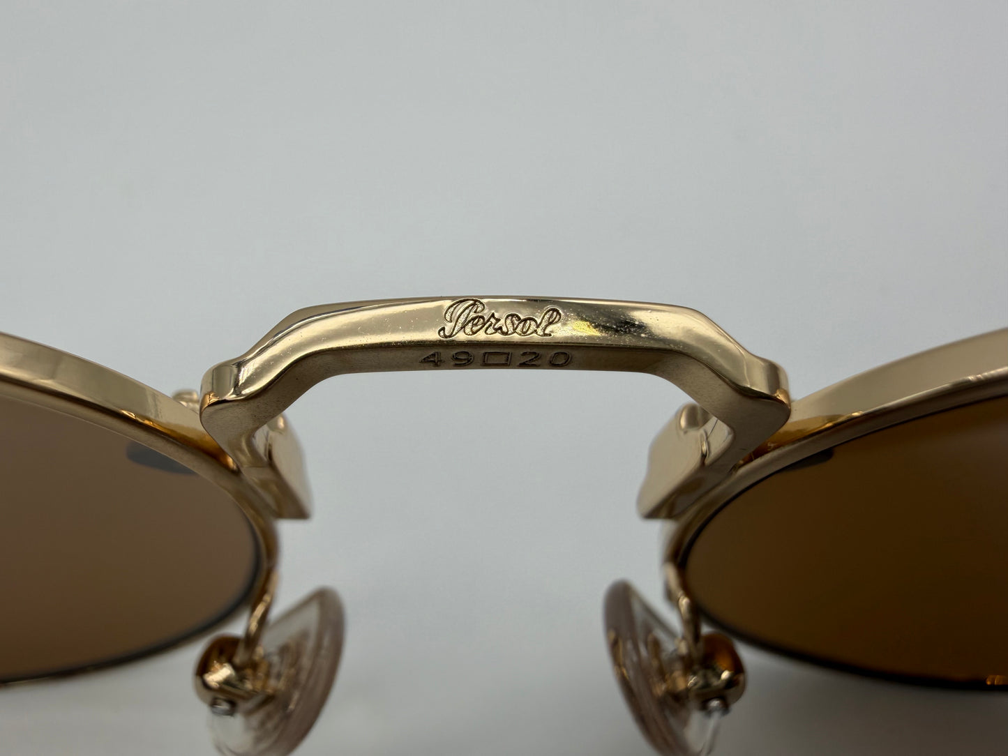 Persol PO 2491 49mm 1142 33 Gold / Brown Crystal Itlay NEW